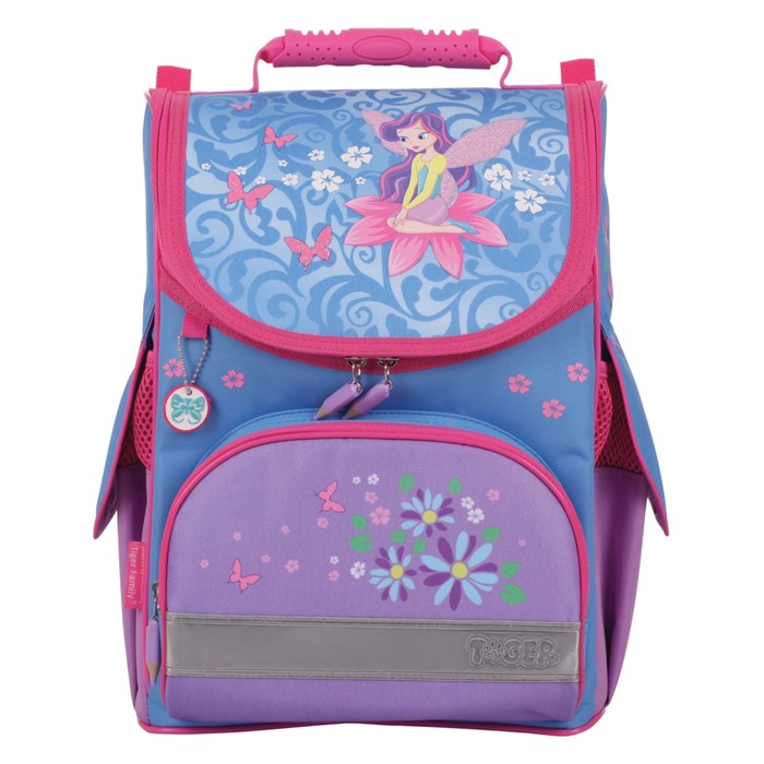 Ранец Стандарт TIGER FAMILY 35х31х19см, 13л, дев., "Фея", голубой 1728F
