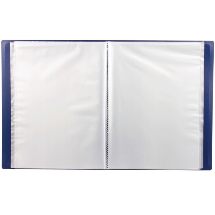 Папка с 10 прозрачными вкладышами А4, 500 мкм STAFF эконом, синяя
