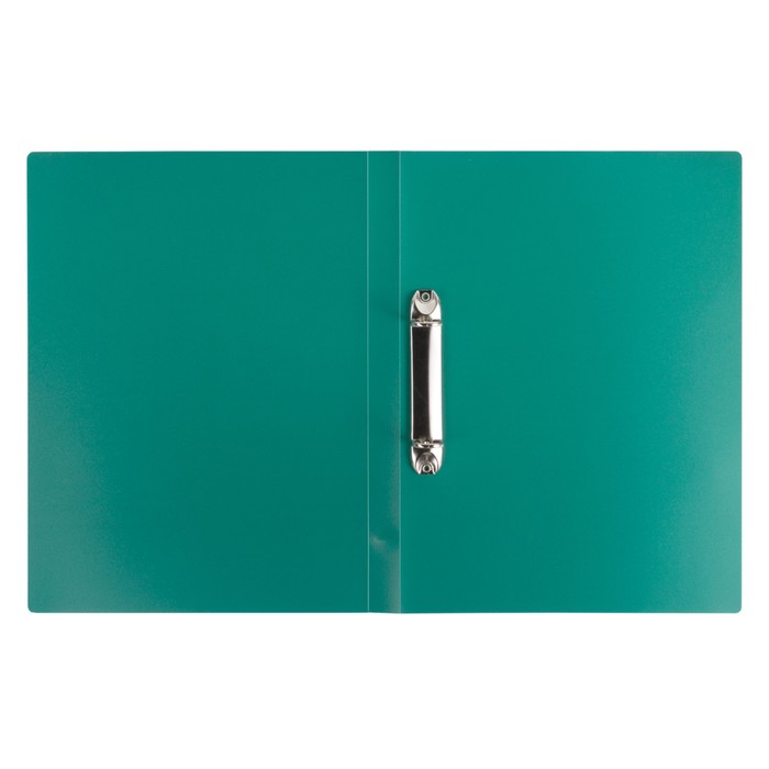 Папка на 2 кольцах А4 пластиковая, 21 мм 500 мкм STAFF эконом, зелёная, до 80 листов