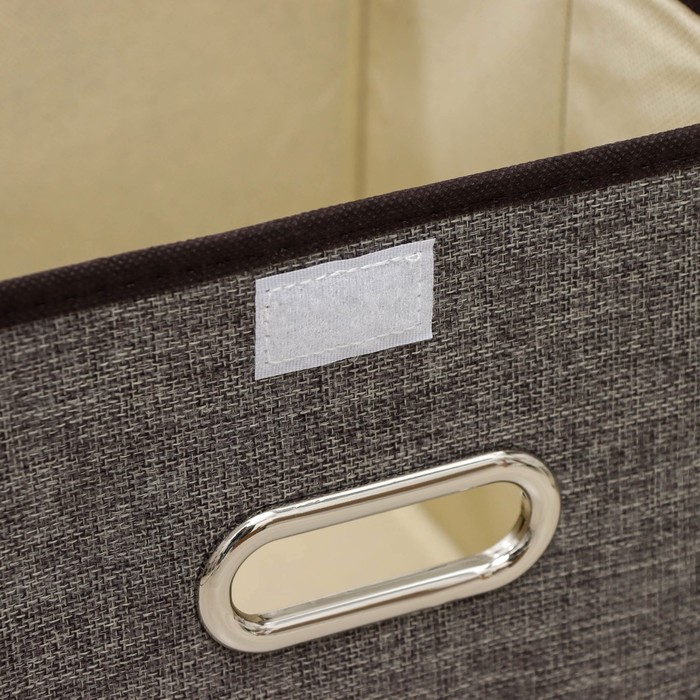 Короб для хранения с крышкой «Офис», 25×25×25 см, цвет серый