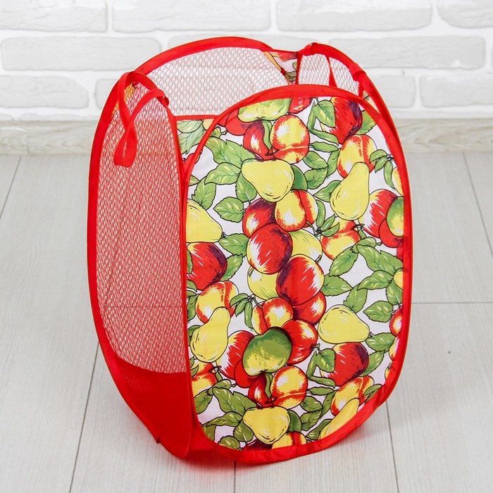 Корзина для игрушек "Фрукты", красная
