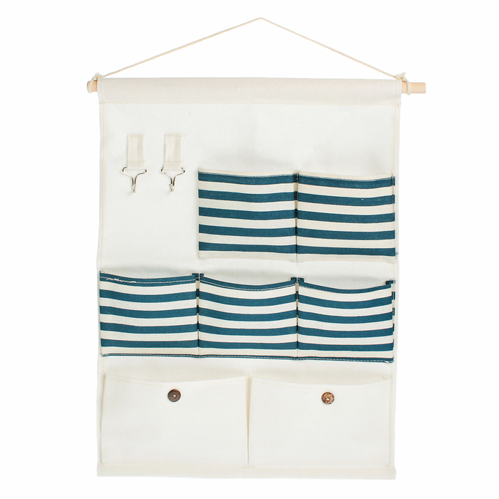 Органайзер с карманами подвесной, 7 отделений 38х50 см, цвета МИКС