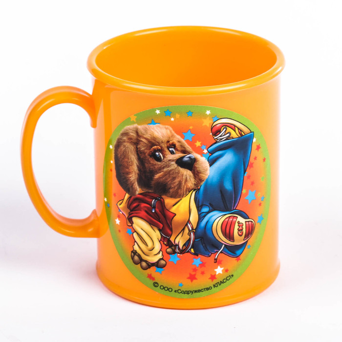 Набор детской посуды «Спокойной ночи, малыши!», 4 предмета: миска 400 мл, кружка 280 мл, ложка, вилка, цвет салатовый/оранжевый, рисунок «Филя»