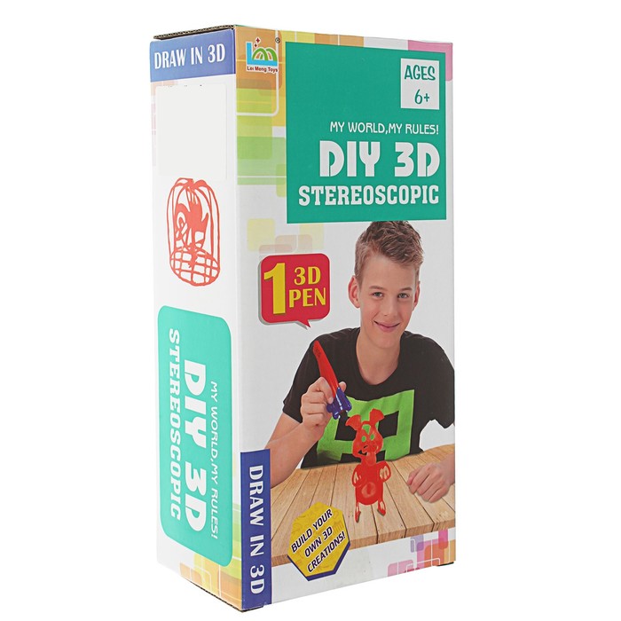 3D-ручка LM333-5, печать полимером, оранжевая