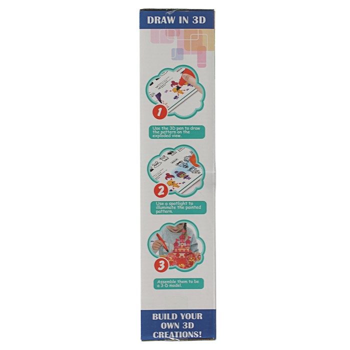 Комплект 3D-ручек LM555-4G, печать полимером, жёлтая + лиловая + красная + розовая