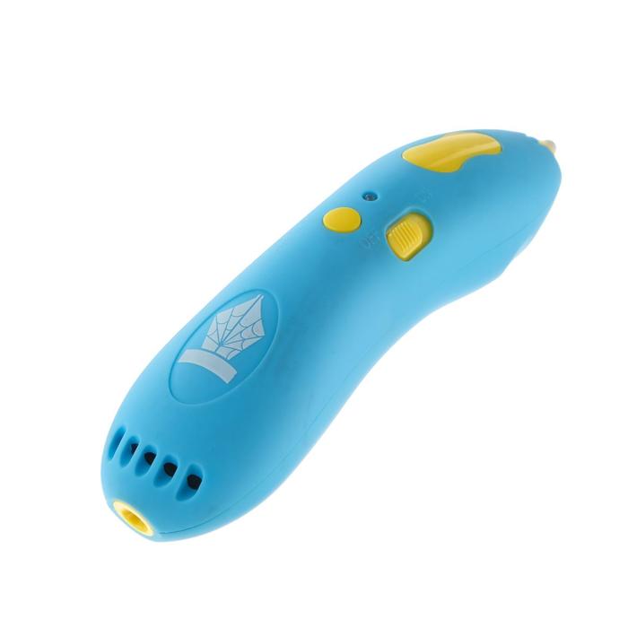 3D ручка SPIDER PEN BABY, KID (PCL), низкотемп, встр аккум, голубая (трафарет + пластик)
