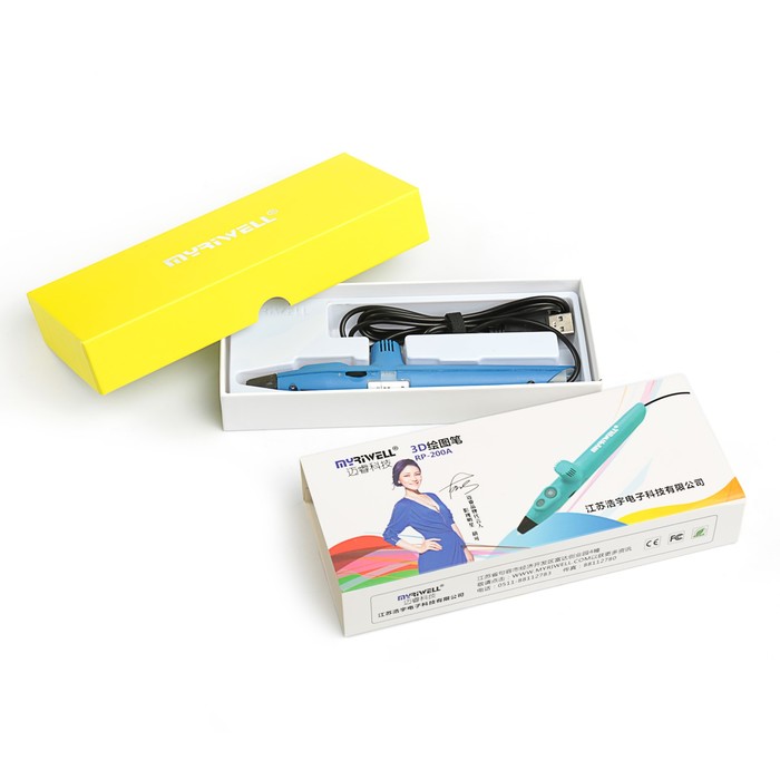 3D ручка Myriwell RP-200A-HB, PLA, синяя