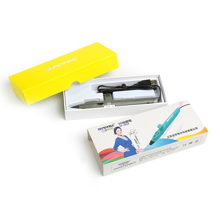 3D ручка Myriwell RP-200A-HG, PLA, серая