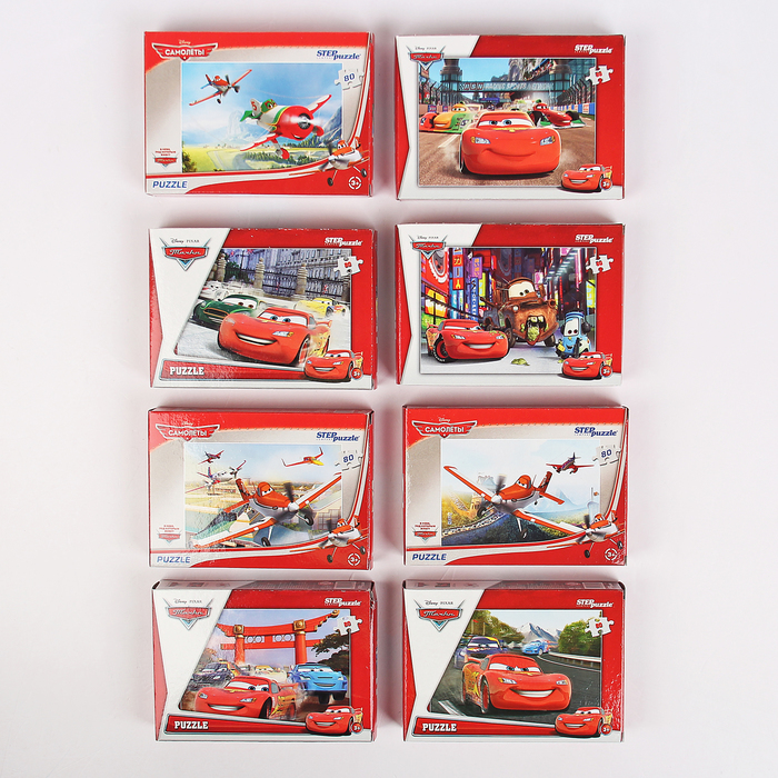 Пазл "Тачки/Самолёты", 80 элементов, МИКС