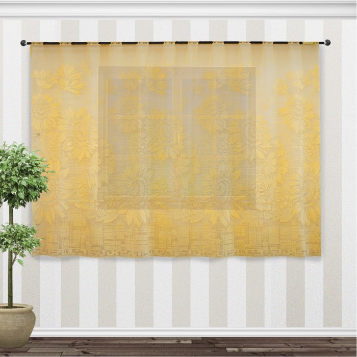 Гардина, размер 250х160 см, золотой 88840