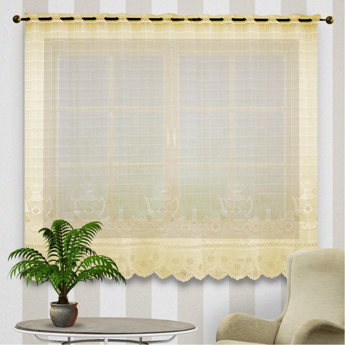 Гардина, размер 250х160 см, золотой 88841
