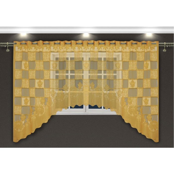 Гардина, размер 300х160 см, золотой 88871