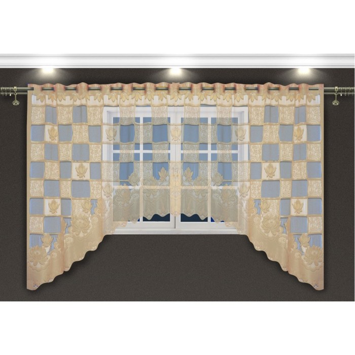 Гардина, размер 300х160 см, шампань 88872