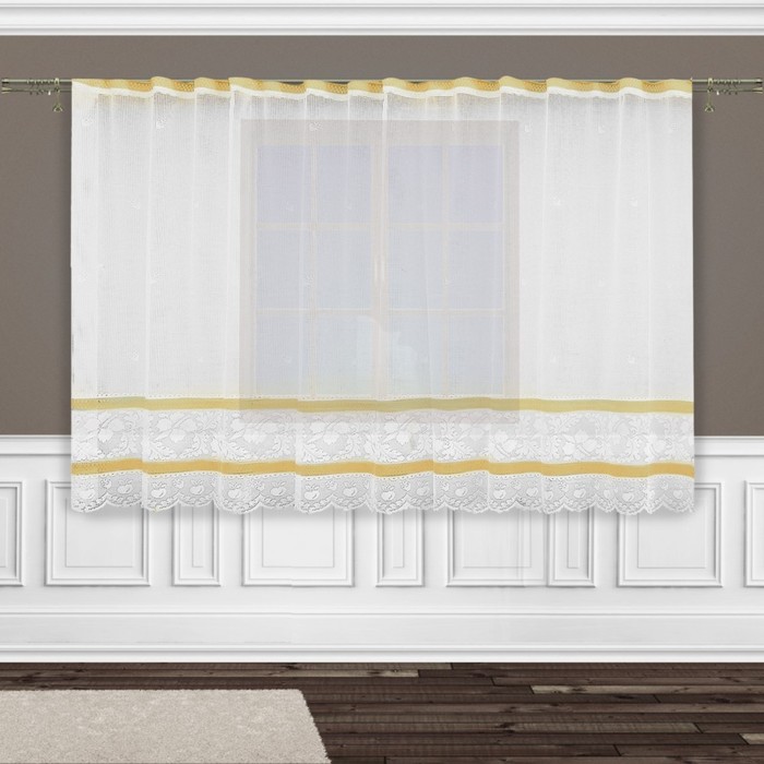 Гардина, размер 400х160 см, жёлтый 888860