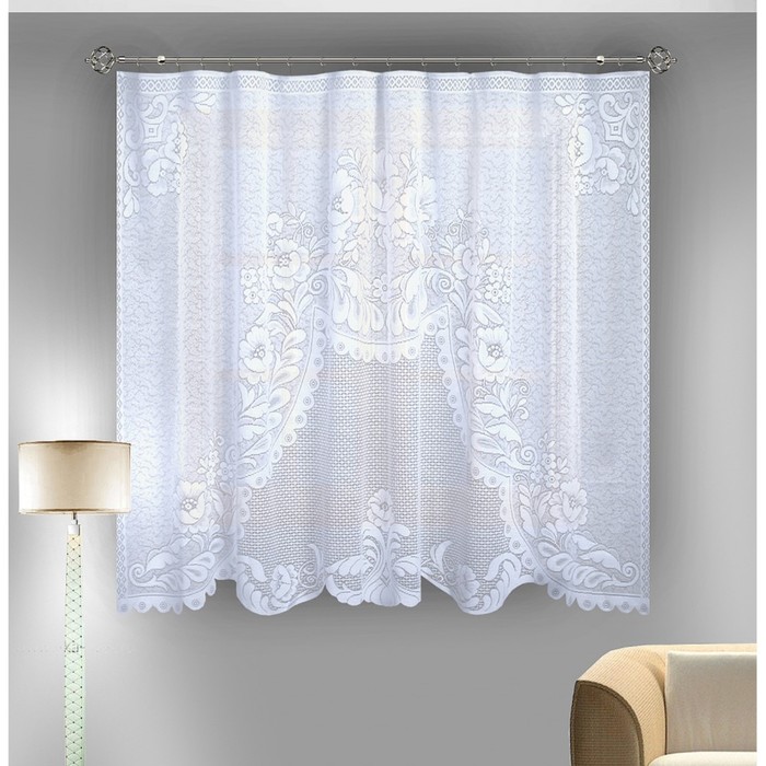 Гардина, размер 200х145 см, белый 88816