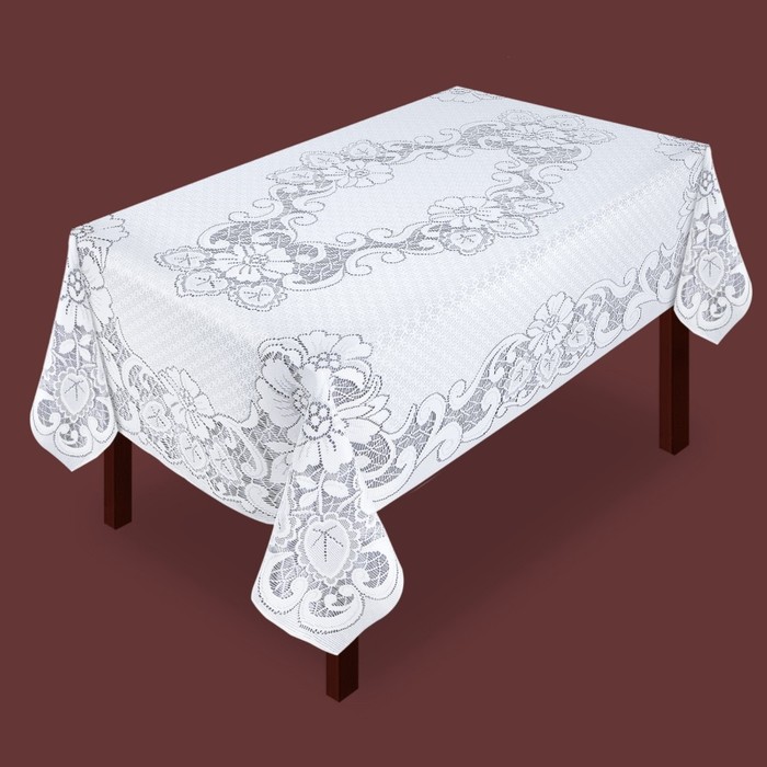 Скатерть, размер 95х145 см, цвет белый