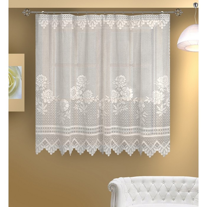 Гардина, размер 400х175 см, белый 88828