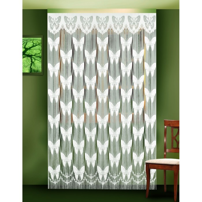 Гардина-лапша, размер 250х250 см, белый 88801