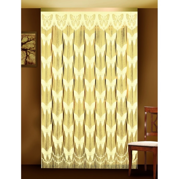 Гардина-лапша, размер 250х250 см, кремовый 88801