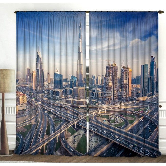 Комплект штор 21436 "Башня", ш 150 х в 270 см - 2 шт