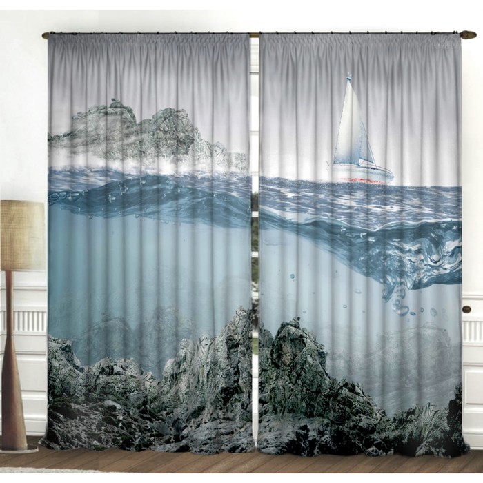 Комплект штор 21437 "Глубина", портьеры ш 150 х в 270 см - 2 шт