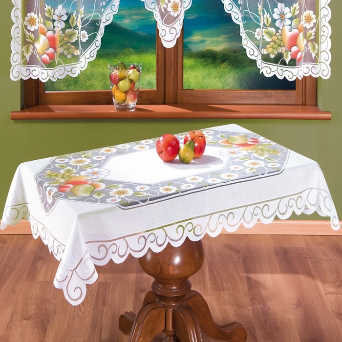 Скатерть, размер 100х150 см, цвет белый