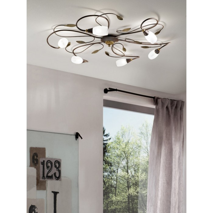 

Люстра GERBERA 6x33Вт G9 венге 78x78x9,5см