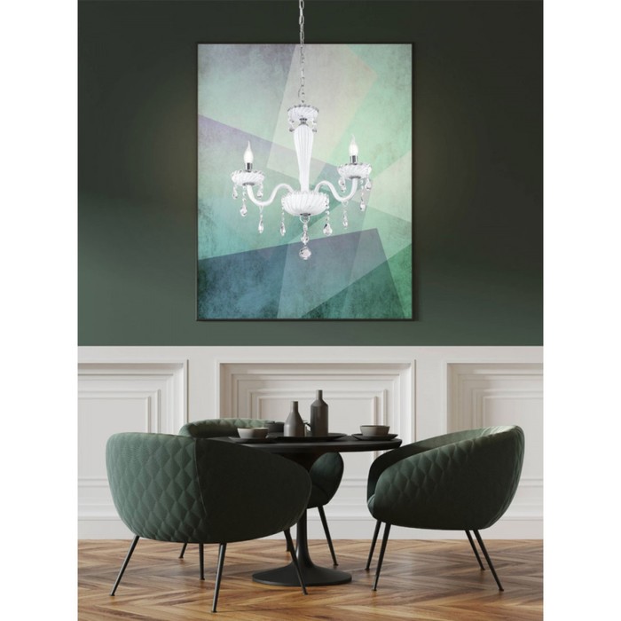 

Люстра PAULARO 8x40Вт Е14 хром 54x54x55см