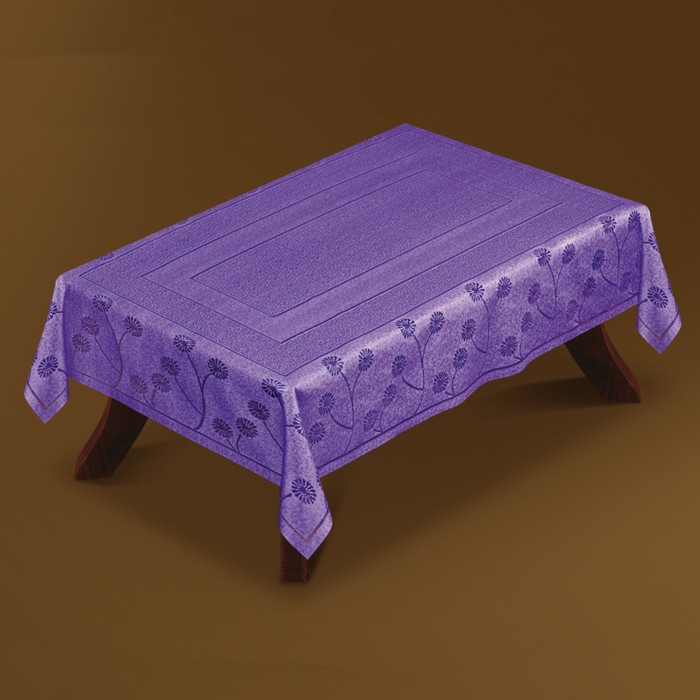 Скатерть, 100х160 см., фиолетовый, 100% п/э