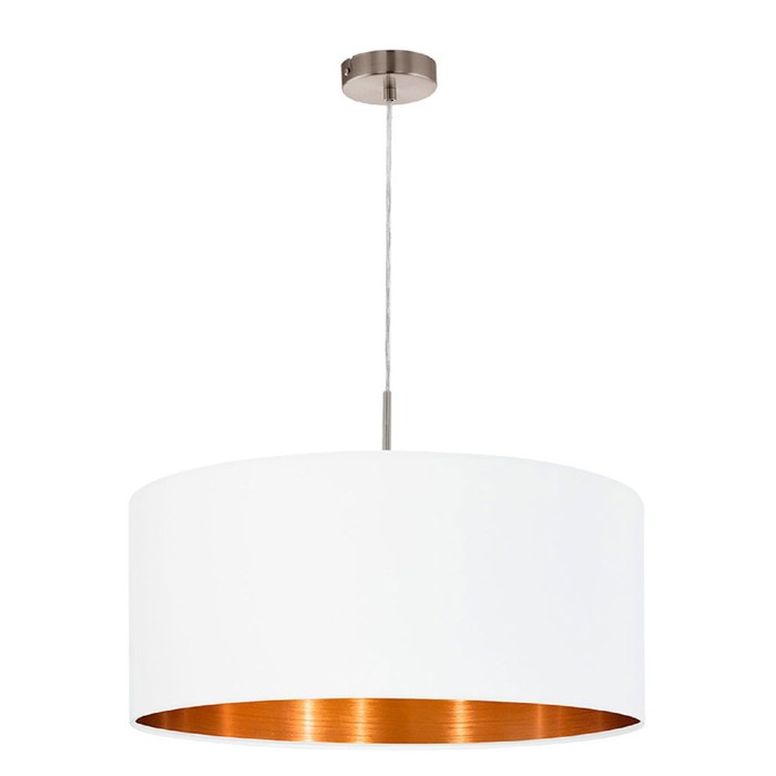 Светильник MASERLO 1x60Вт E27 никель, белый 53x53x110см