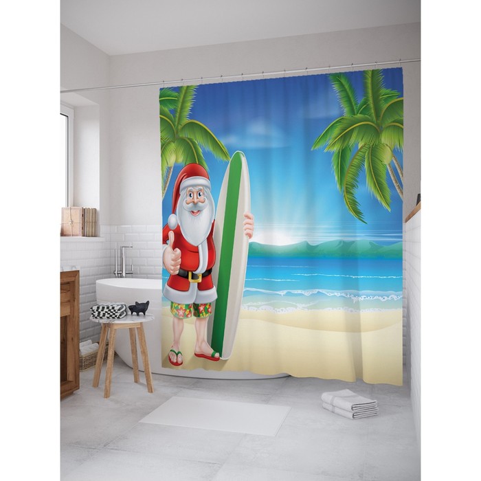 Фотоштора для ванной Magic Lady, 180х200 см., 100% полиэстер