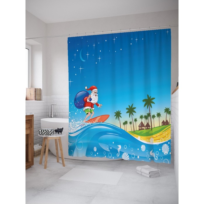 Фотоштора для ванной Magic Lady, 180х200 см., 100% полиэстер