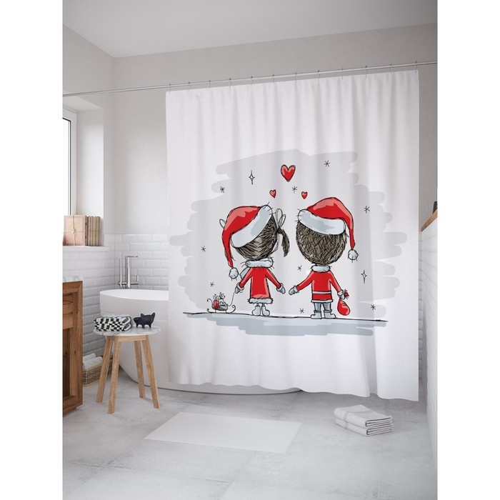 Фотоштора для ванной Magic Lady, 180х200 см., 100% полиэстер