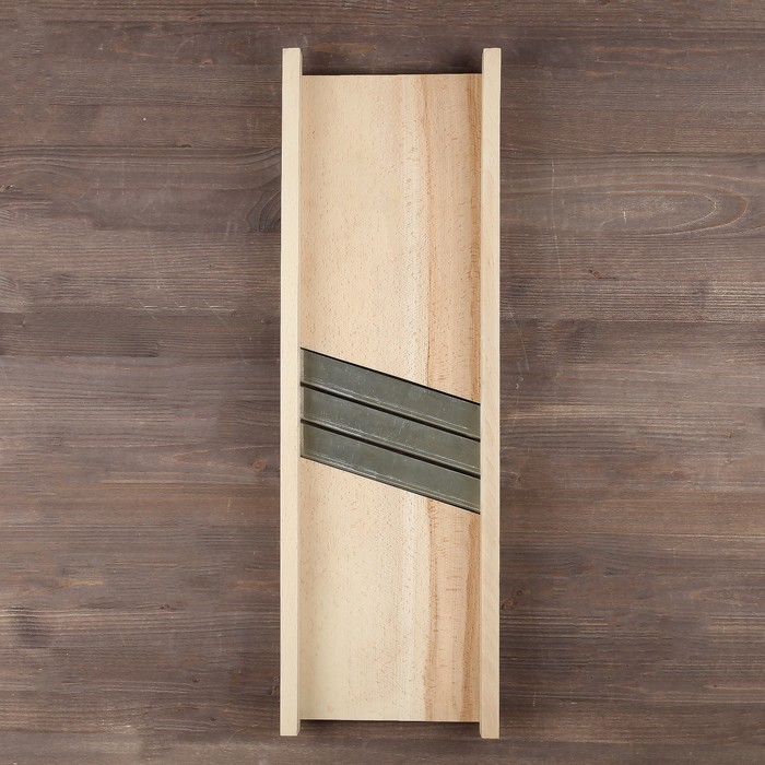 Шинковка деревянная большая, 3 лезвия, 60 х 20 см