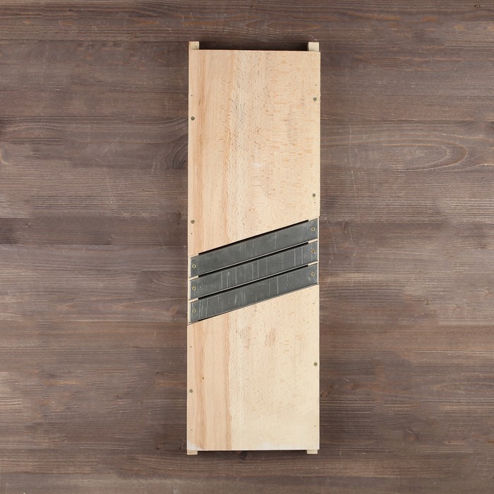 Шинковка деревянная большая, 3 лезвия, 60 х 20 см