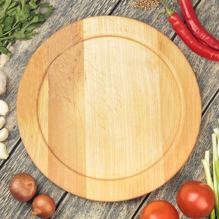 Тарелка деревянная "Обеденная", 30 см, бук