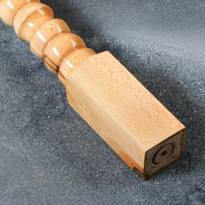 Ножка для стола белая, лак, массив бука, 5,5 х 5,5 х 73 см