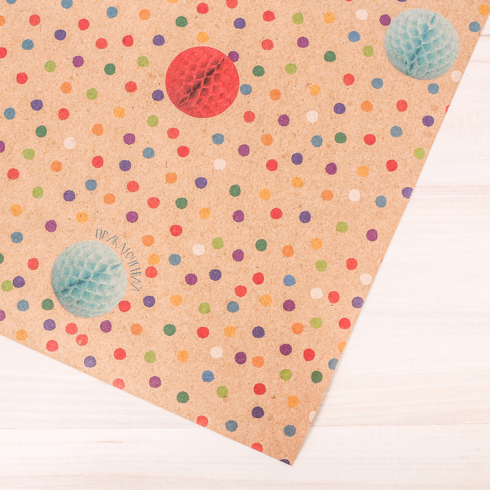 Бумага упаковочная крафтовая «Бумажная гирлянда», 50 × 70 см