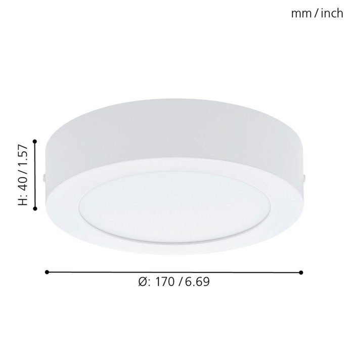 

Светильник FUEVA 1 12Вт LED белый 17x17x3,5см