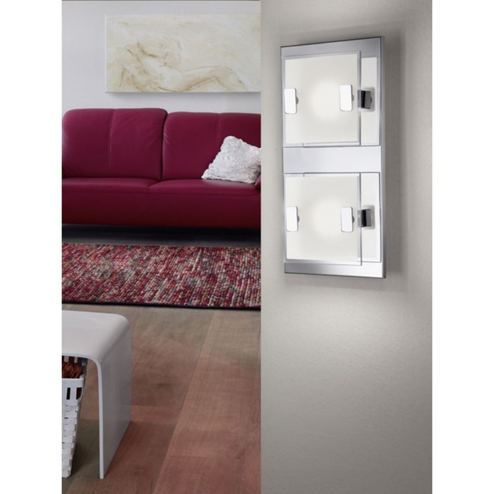 

Светильник VICARO 2x2,5Вт LED хром 27x27см