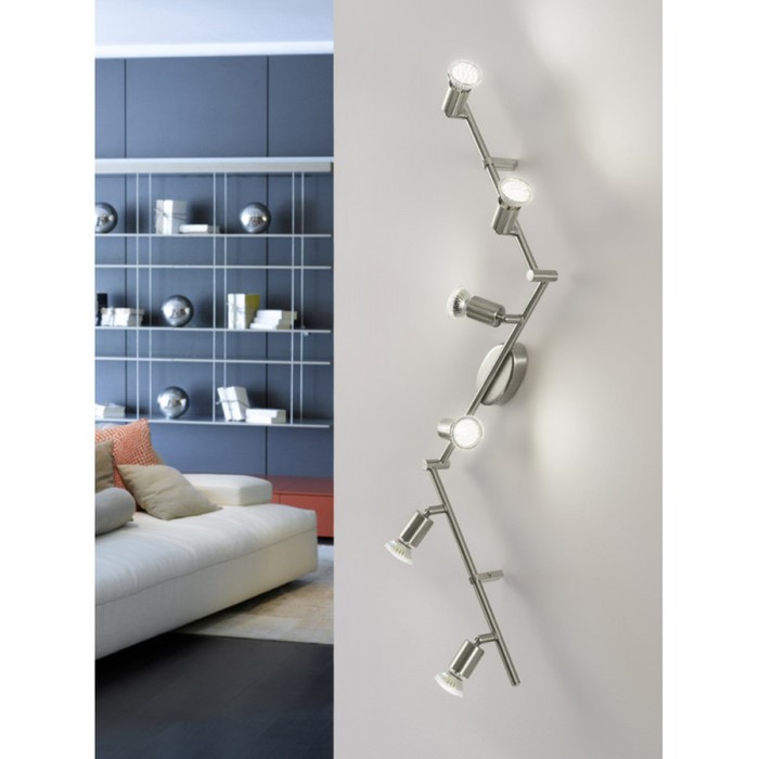 

Светильник BUZZ-LED 6x2,5Вт LED никель 105x6,5см