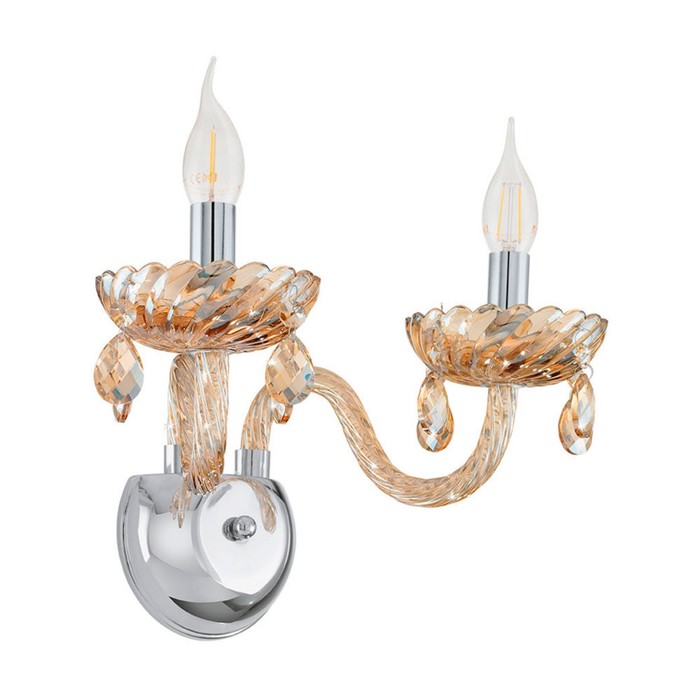 Бра BASILANO 2x40Вт E14 хром 32x30x30см