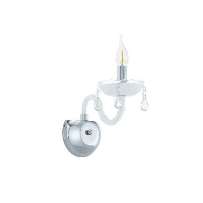 Бра CARPENTO 1x40Вт E14 хром 13x13x30см