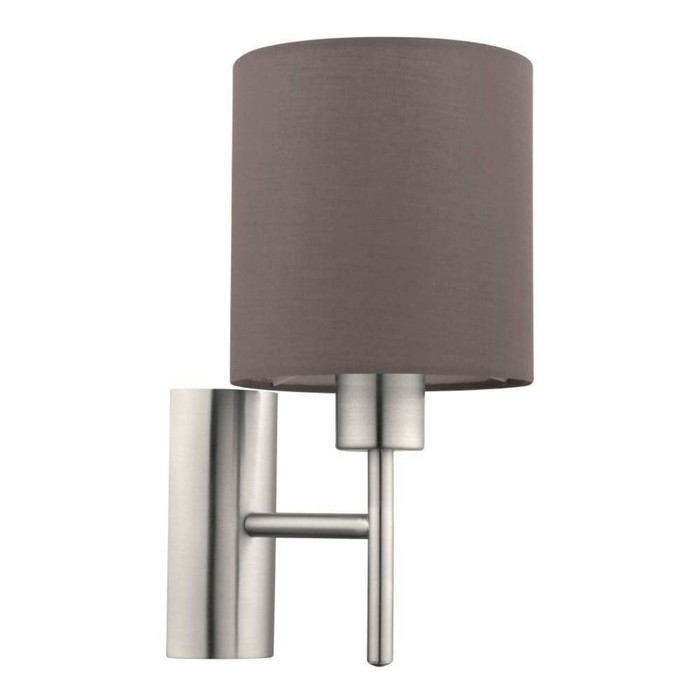 Бра MASERLO 1x60Вт E27 никель, кофейный 14,5x14,5x30,5см