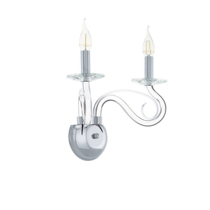 Бра MEDUNO 2x40Вт E14 хром 27x27x35см