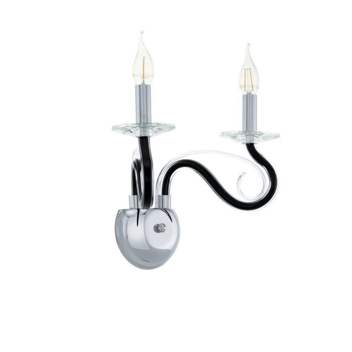 Бра MEDUNO 2x40Вт E14 хром 27x27x35см