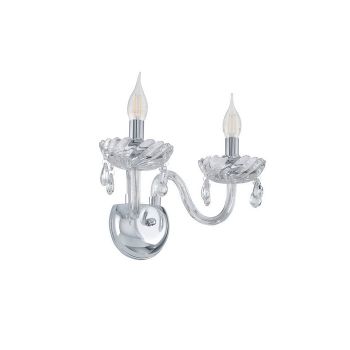 Бра PAULARO 2x40Вт E14 хром 32x30x30см