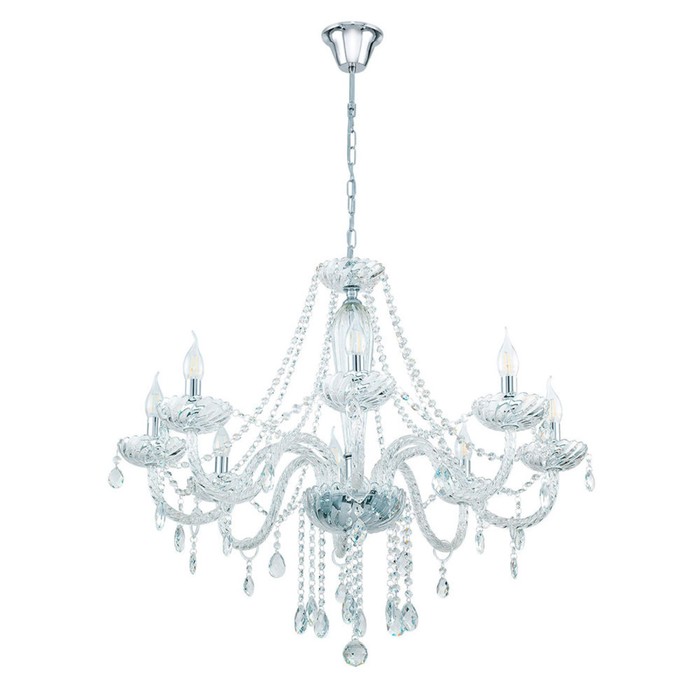 Люстра BASILANO 8x40Вт Е14 хром 82x82x68см