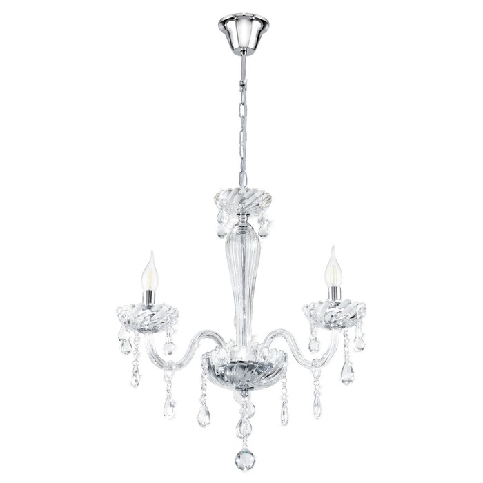 Люстра PAULARO 3x40Вт Е14 хром 54x54x55см