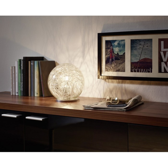 

Настольная лампа LUBERIO 1x60Вт E27 серебро 20x20x20см